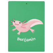 かわいいピンクの幸せな軸索 クリップボード (裏面)