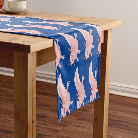 かわいいピンクの幸せな軸索 ショートテーブルランナー (インサイチュ)