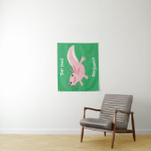 かわいいピンクの幸せな軸索 タペストリー (インサイチュ)