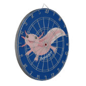 かわいいピンクの幸せな軸索 ダーツボード (正面左)