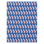 かわいいピンクの幸せな軸索 テーブルクロス (正面)