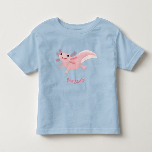 かわいいピンクの幸せな軸索 トドラーTシャツ (正面)