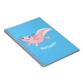かわいいピンクの幸せな軸索 ノートブック (右側)
