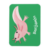 かわいいピンクの幸せな軸索 マグネット (縦)