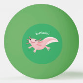 かわいいピンクの幸せな軸索 卓球ボール (正面)