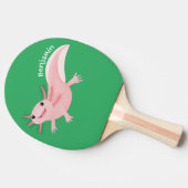 かわいいピンクの幸せな軸索 卓球ラケット (横)