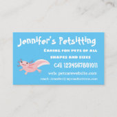 かわいいピンクの幸せな軸索 名刺 (正面)