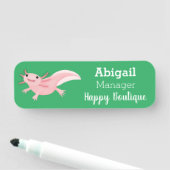 かわいいピンクの幸せな軸索 名札 (インサイチュ)