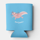 かわいいピンクの幸せな軸索 缶クーラー (裏面)