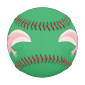 かわいいピンクの幸せな軸索 野球ボール (正面)