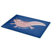 かわいいピンクの幸せなaxolotl漫画 カッティングボード (角)