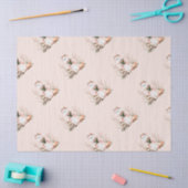 かわいいピンクの幽霊とバラキッズハロウィーン 薄葉紙 (クラフト)