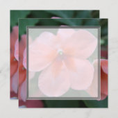 かわいいピンクの庭の花がウェディング、パーティー、 招待状 (正面/裏面)