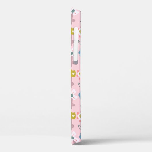 かわいいピンクの庭の花パーソナライズされたの名前 Case-Mate iPhoneケース (裏面 / 左)