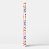 かわいいピンクの庭の花パーソナライズされたの名前 Case-Mate iPhoneケース (裏面 / 右)