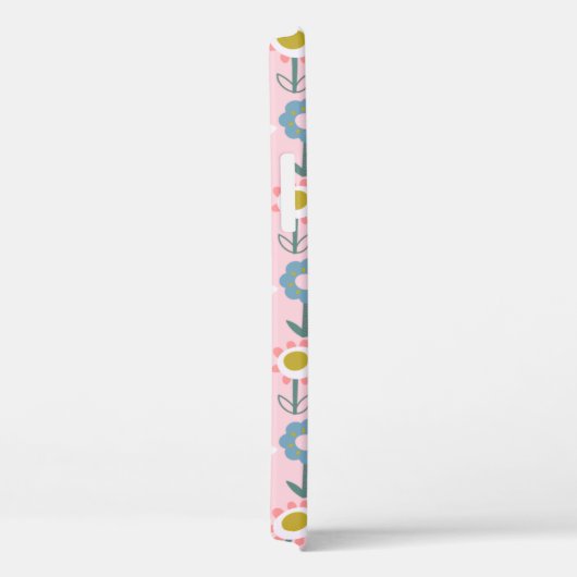 かわいいピンクの庭の花パーソナライズされたの名前 Case-Mate iPhoneケース (裏面 / 右)