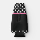 かわいいピンクの弓の名前 ボトルクーラー (裏面)