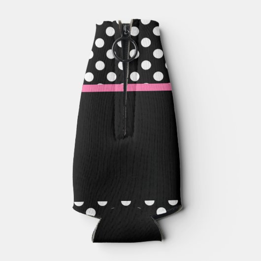 かわいいピンクの弓の名前 ボトルクーラー (裏面)