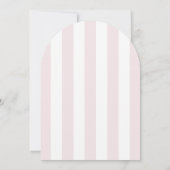 かわいいピンクの弓ガールベビーシャワー 招待状 (裏面)