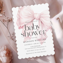 かわいいピンクの弓ガールベビーシャワー