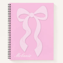 かわいいピンクの弓ノート