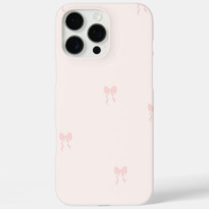 かわいいピンクの弓パターンの電話ケース iPhone 16 PRO MAXケース