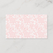 かわいいピンクの弓フローラ本の赤ちゃんガールシャワー エンクロージャーカード (裏面)