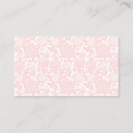 かわいいピンクの弓フローラ本の赤ちゃんガールシャワー エンクロージャーカード (裏面)