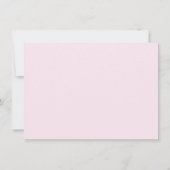 かわいいピンクの弓ベビーシャワー サンキューカード (裏面)