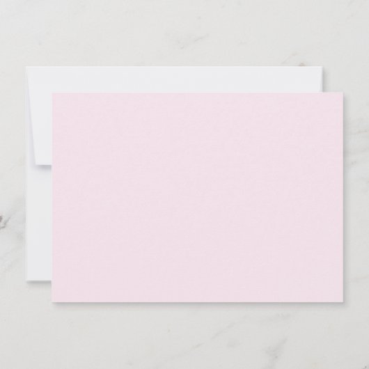 かわいいピンクの弓ベビーシャワー サンキューカード (裏面)