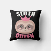 かわいいピンクの怠惰の女王のクッションの枕 クッション (裏面)