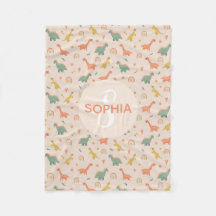 かわいいピンクの恐竜モノグラムの子供たち