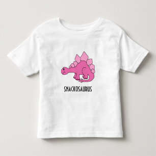 かわいいピンクの恐竜; Snackosaurus トドラーTシャツ
