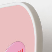 かわいいピンクの愛あなたフクロウ ピックルボールラケット (左詳細)