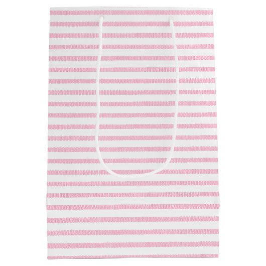 かわいいピンクの手描きレモン結婚式感謝カード ミディアムペーパーバッグ (裏面)