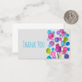 かわいいピンクの抽象芸術アートツリー ノートカード (正面/裏面インサイチュ)