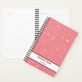 かわいいピンクの数式 プランナー手帳 (ディスプレー)