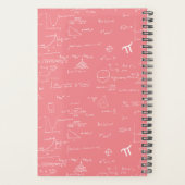 かわいいピンクの数式 プランナー手帳 (裏面)