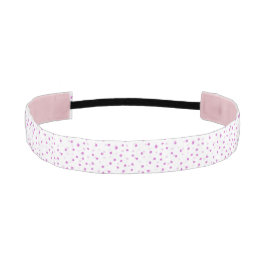 かわいいピンクの斑点のあるヘッドバンド アスレチックヘッドバンド