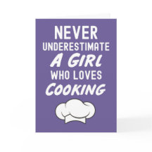 かわいいピンクの料理カード　女の子のための　子供のための　かわいいカード