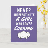 かわいいピンクの料理カード　女の子のための　子供のための　かわいいカード カード (黄色い花)