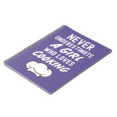 かわいいピンクの料理ギフト 女の子用 子供用 ガーリー ノートブック (左側)