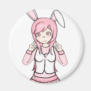 かわいいピンクの日本製アニメのバニー女の子のロリータ マグネット