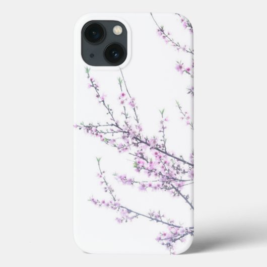 かわいいピンクの春の枝と花のスマートフォンケース Case-Mate iPhoneケース (裏面)