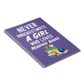 かわいいピンクの本を読むギフト 赤ちゃんの女の子 子供へのプレゼント ノートブック (右側)