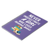 かわいいピンクの本を読むギフト 赤ちゃんの女の子 子供へのプレゼント ノートブック (左側)