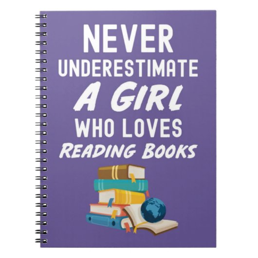 かわいいピンクの本を読むギフト 赤ちゃんの女の子 子供へのプレゼント ノートブック (正面)