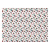 かわいいピンクの村のパターンクリスマス テーブルクロス (正面(横))