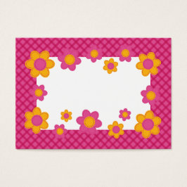 かわいいピンクの格子状フローラ春枠文字箱