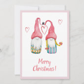 かわいいピンクの格言インラブメリークリスマス (正面)